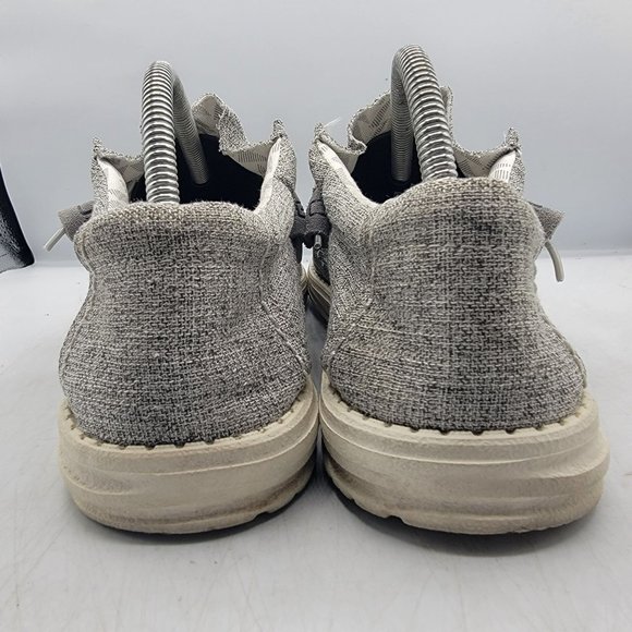 Hey Dude Wally Linen Mens 8 Gray Slip-On Comfort Shoes Casual Lightweight main image 12